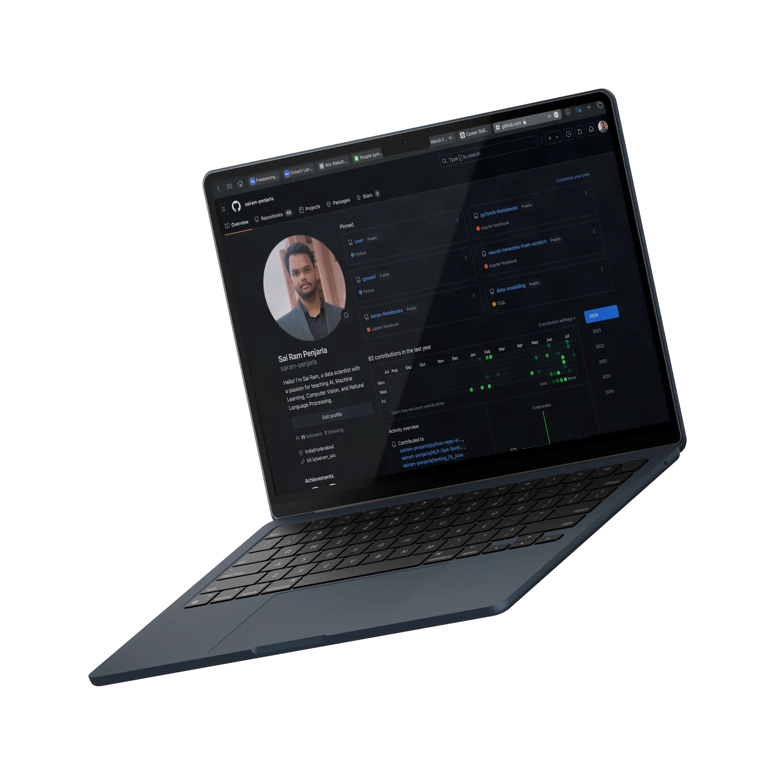 GitHub Laptop Screenshot