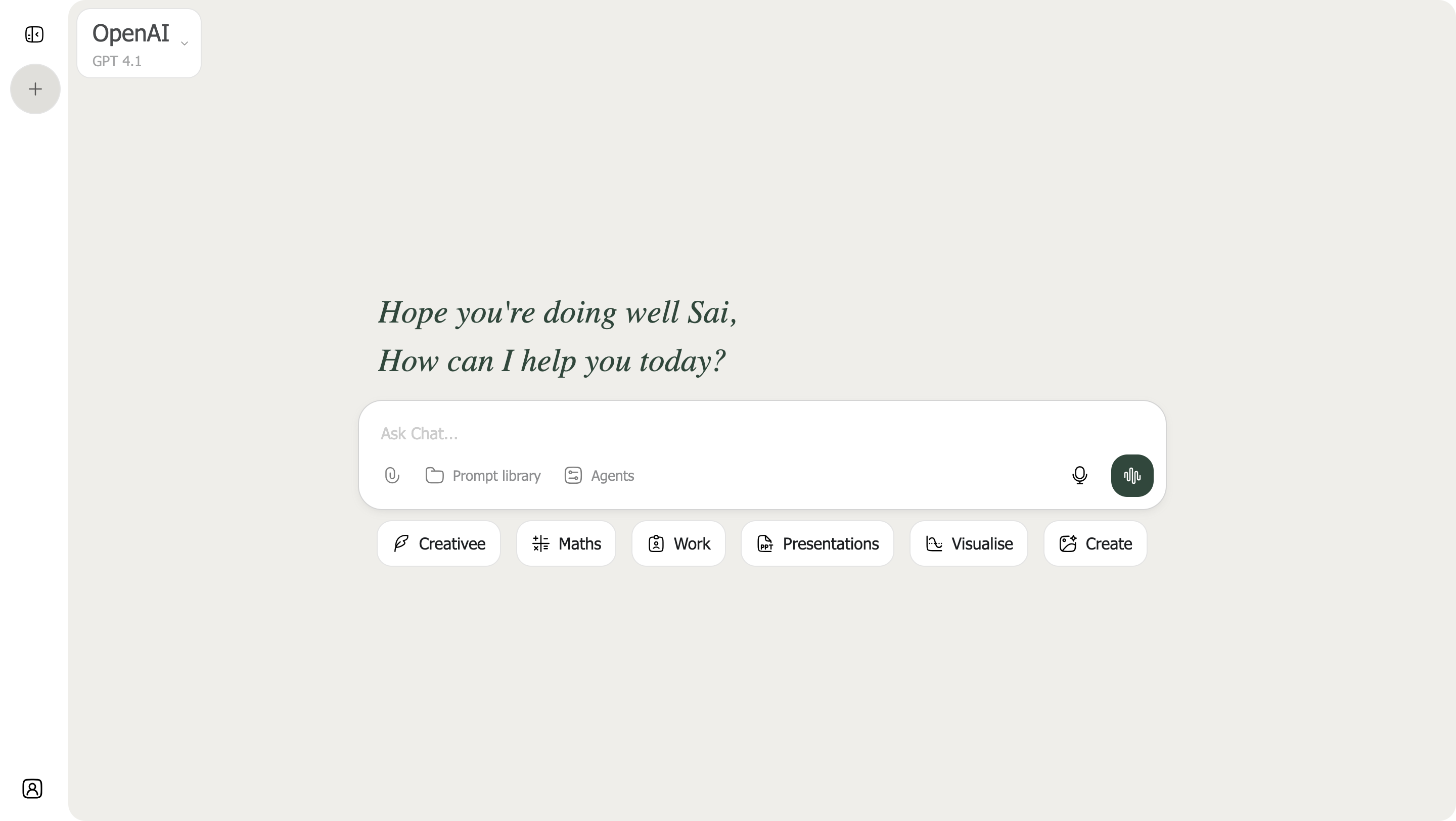 AI ChatGPT Clone Interface